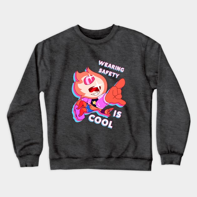 Safety is Cool Crewneck Sweatshirt by duplicarto